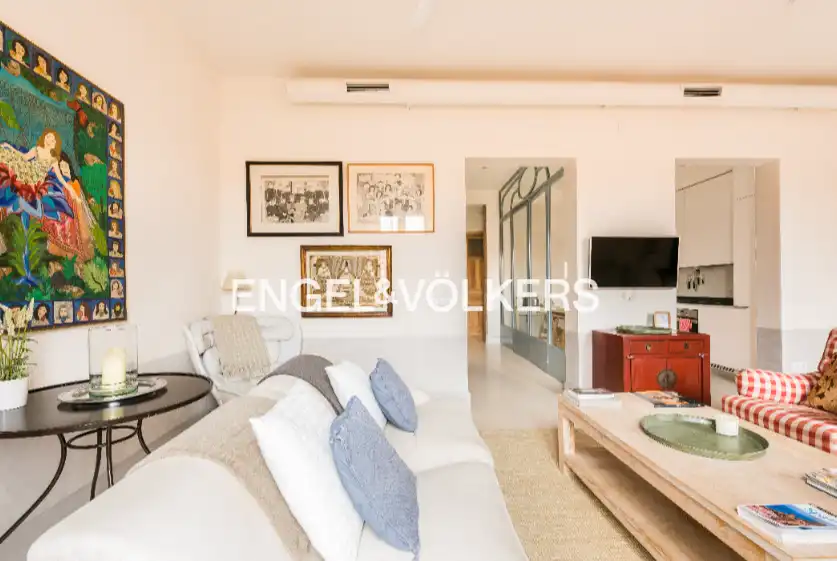 Wohnzimmer von Wohnung zur Miete in Madrid mit Klimaanlage, Heizung und Möbliert