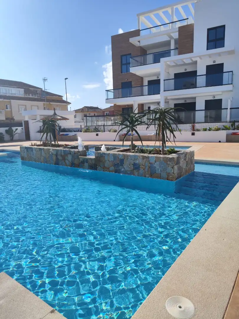 Piscina de Planta baixa en venda en Pilar de la Horadada amb Terrassa, Piscina i Moblat