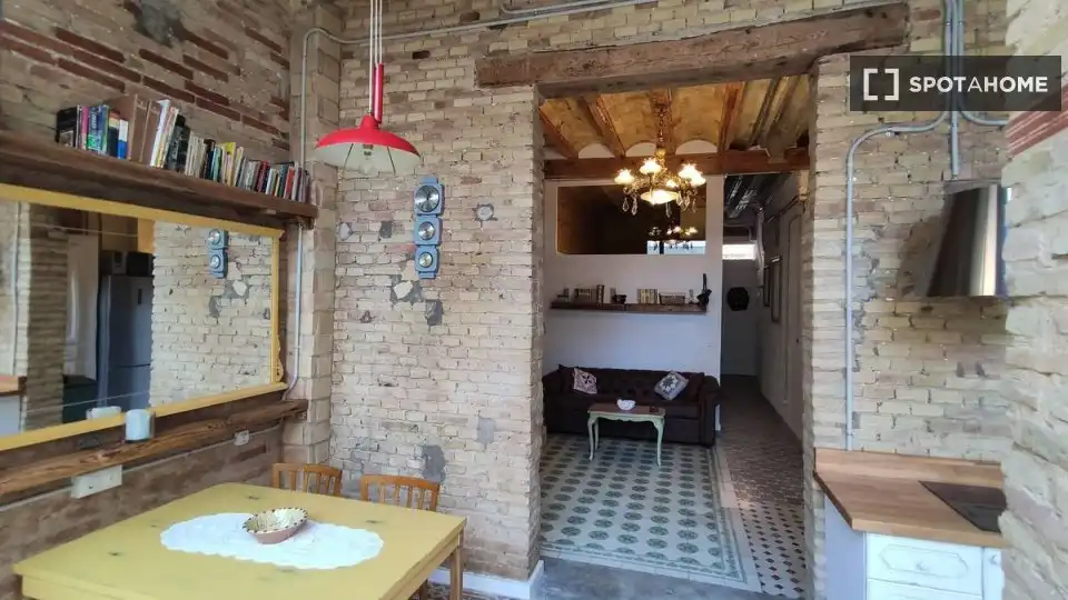 Dining room of Flat for rent in Valencia  with Air Conditioner, Heating and Furnished