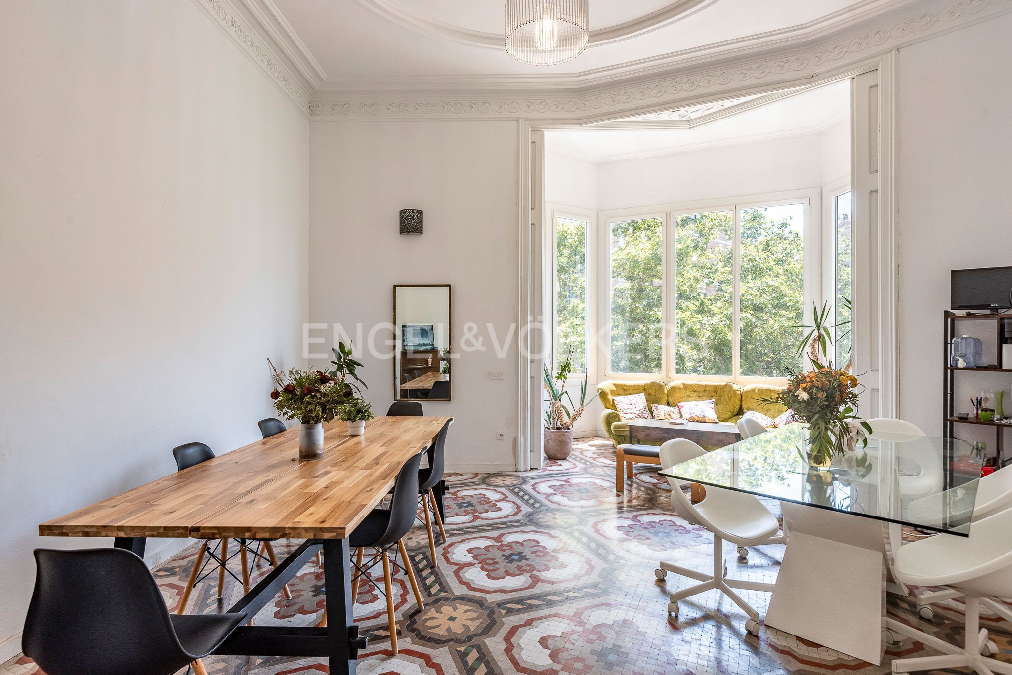 Menjador de Apartament en venda en  Barcelona Capital amb Aire condicionat, Calefacció i Balcó