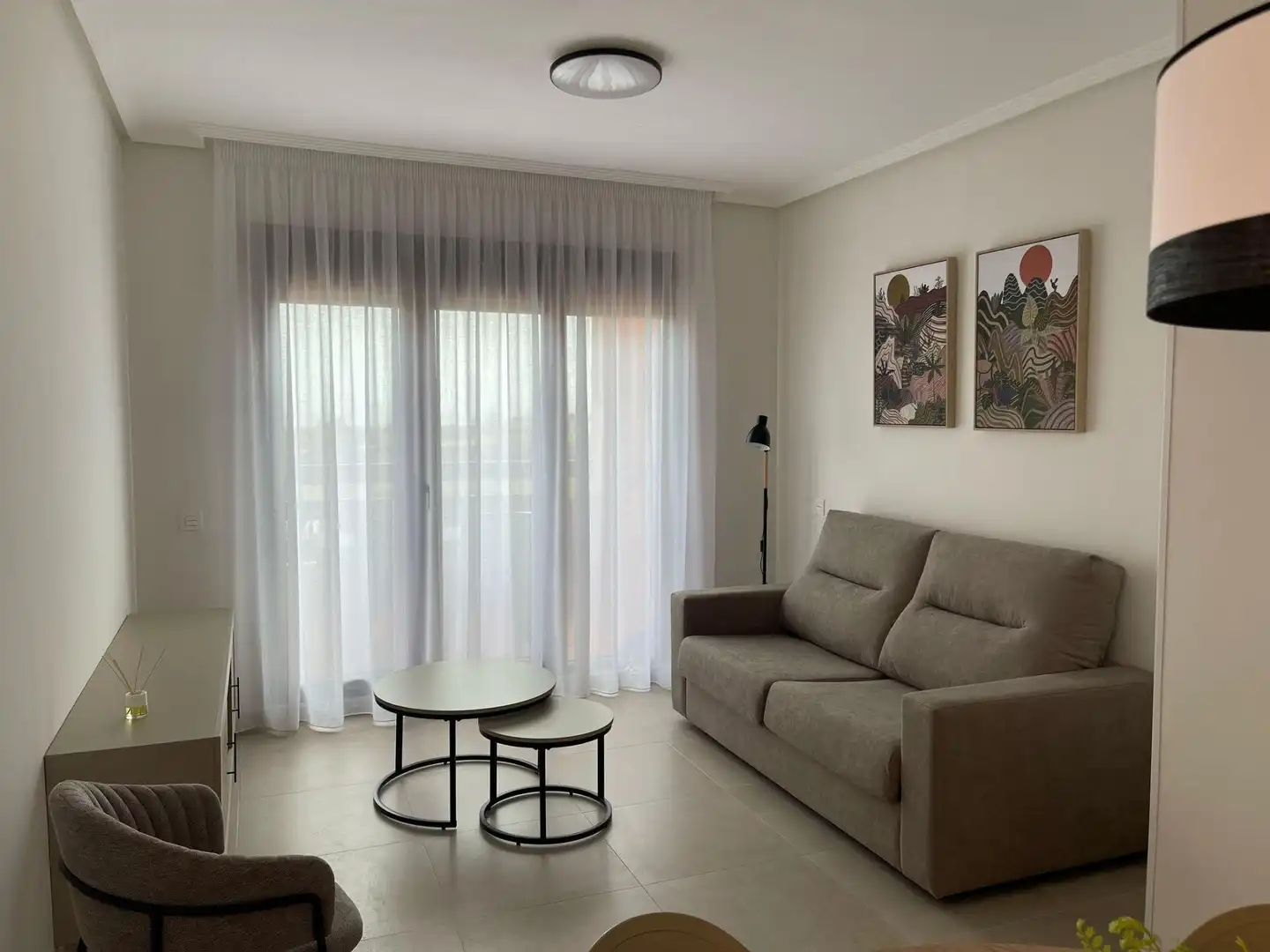Living room of Flat for rent in Los Alcázares  with Air Conditioner, Furnished and Balcony