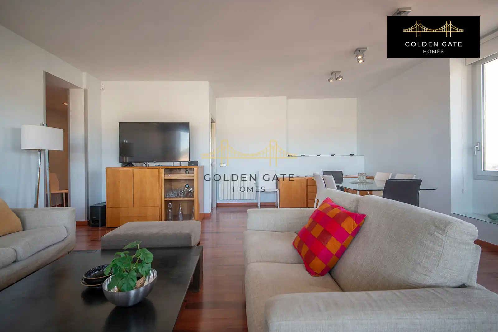 Sala de estar de Piso de alquiler en Barcelona con Aire acondicionado, Calefacción y Parquet