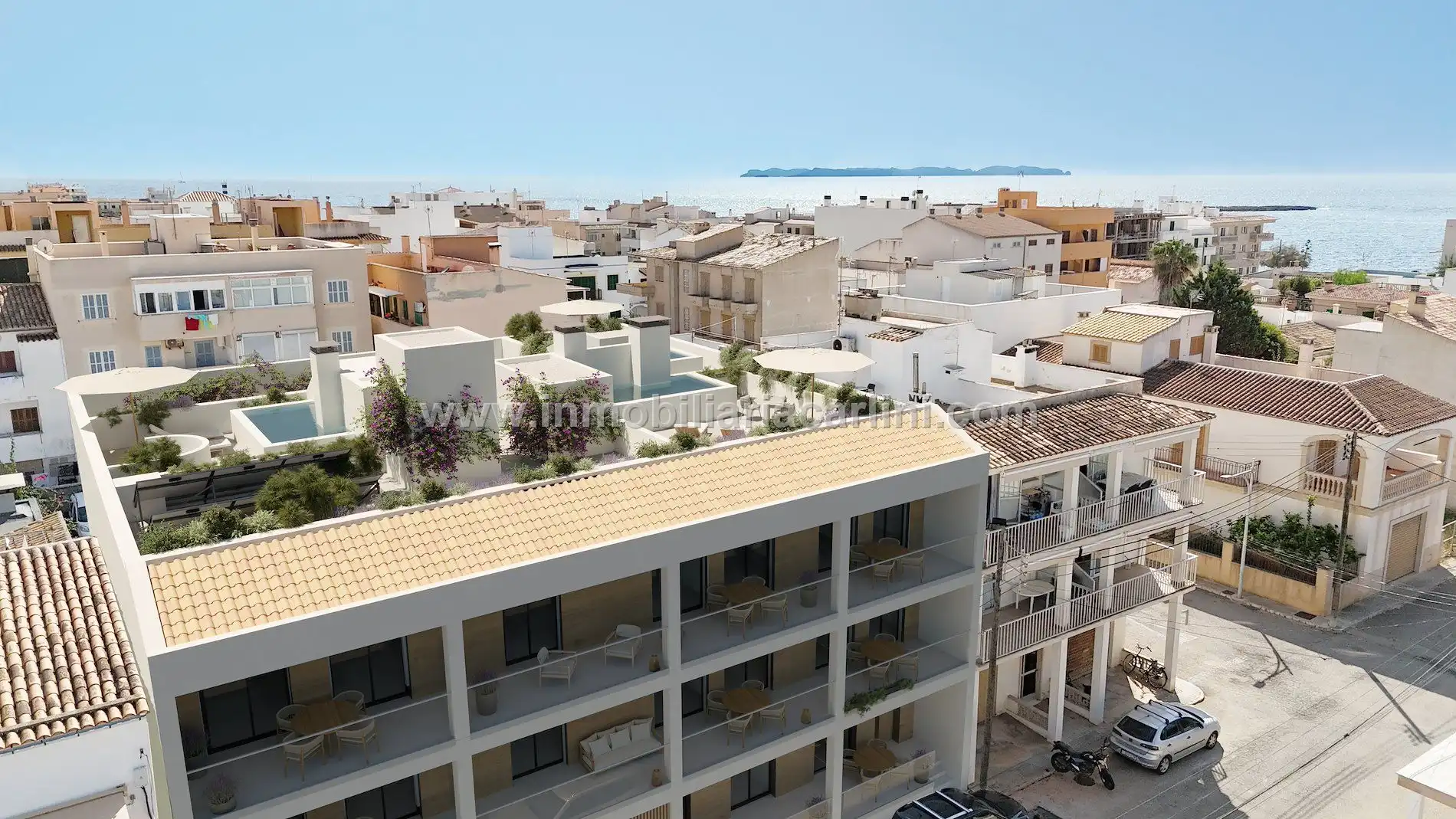 Vista exterior de Planta baixa en venda en Ses Salines amb Aire condicionat, Terrassa i Traster