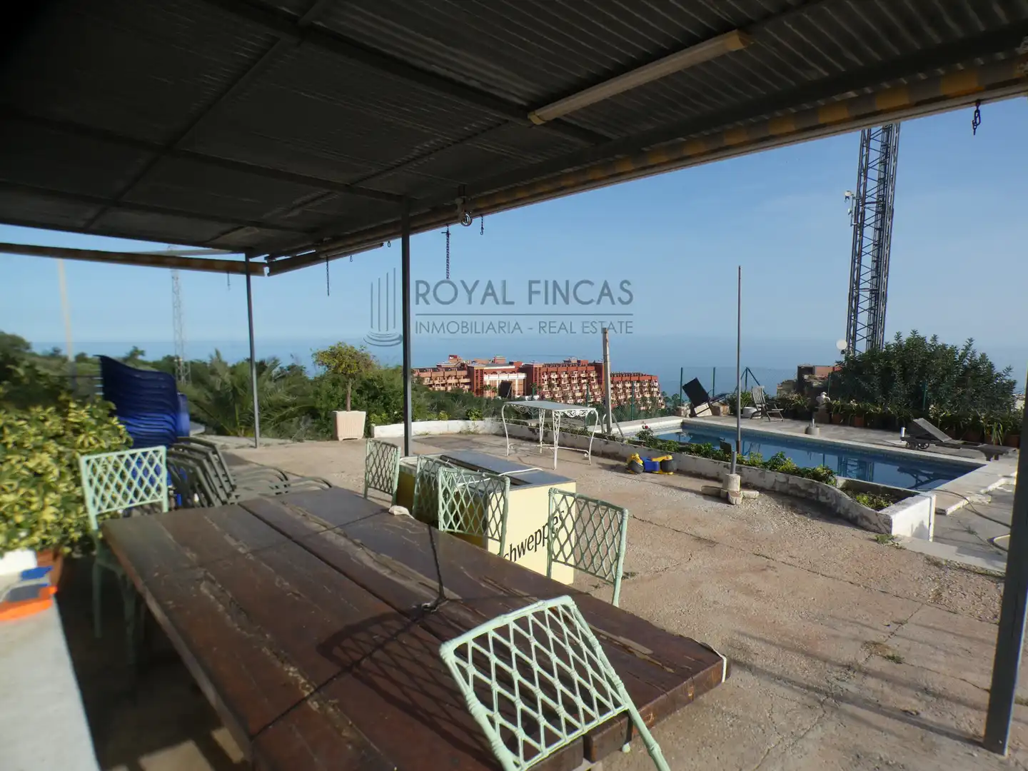 Terrasse von Country house zum Verkauf in Benalmádena mit Privatgarten, Terrasse und Schwimmbad