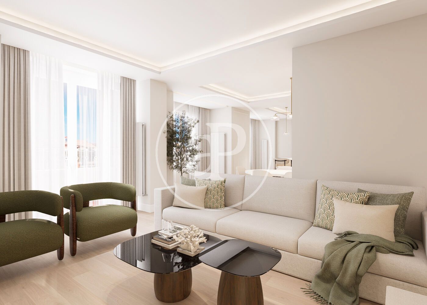 Sala d'estar de Pis en venda en  Madrid Capital amb Aire condicionat, Calefacció i Terrassa