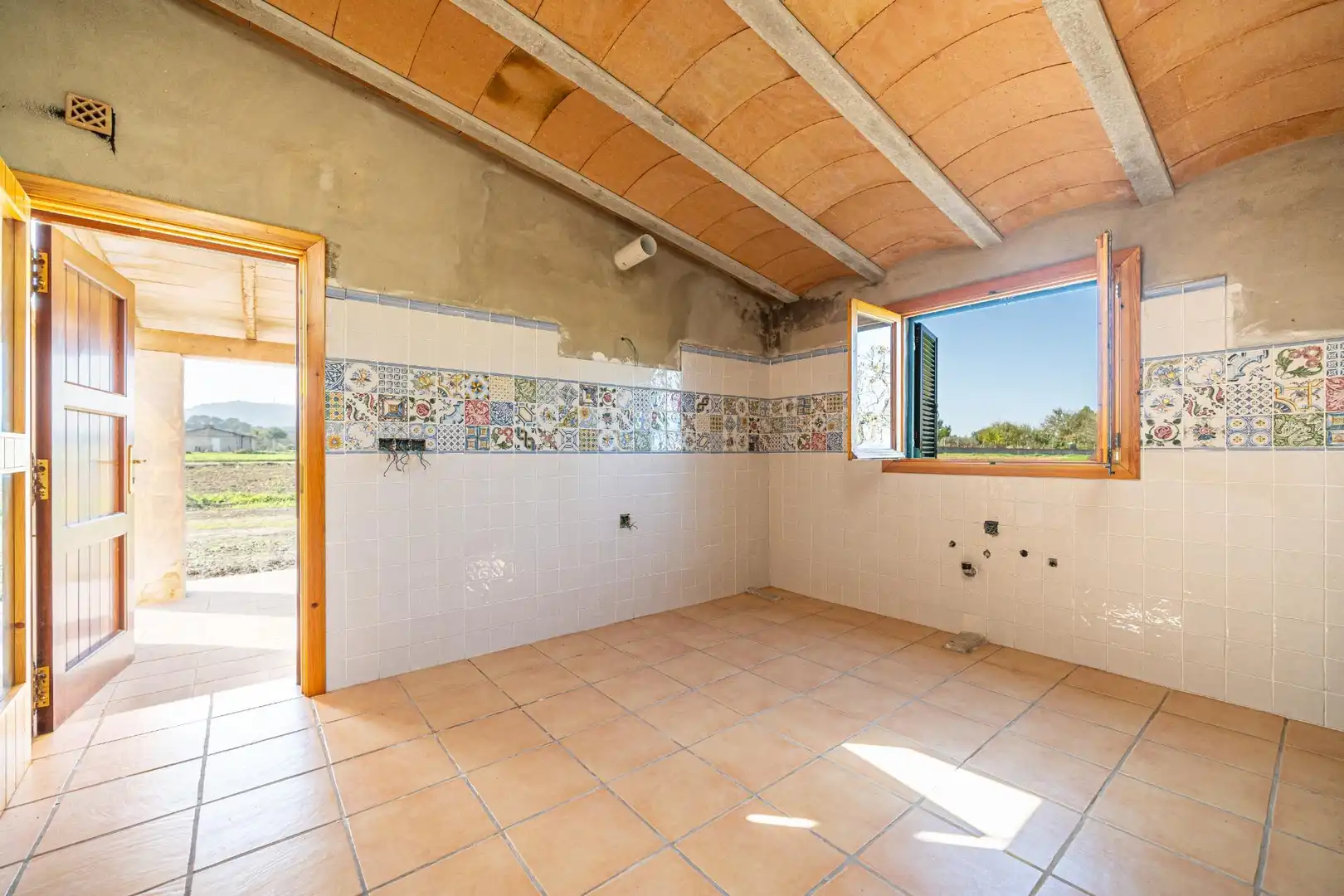 Cuina de Finca rústica en venda en Montuïri amb Calefacció, Jardí privat i Terrassa