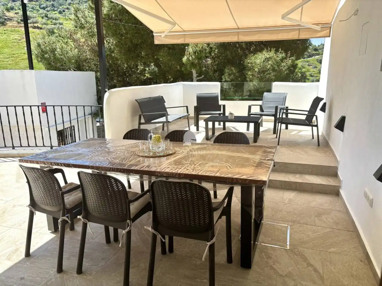 Terrasse von Haus oder Chalet zur Miete in Canillas de Aceituno mit Klimaanlage, Privatgarten und Terrasse