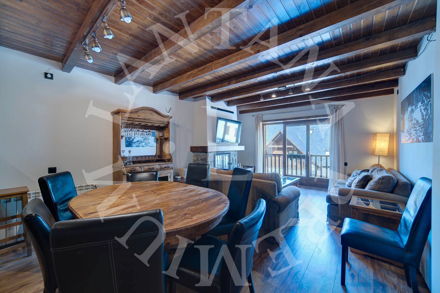 Dining room of Flat for sale in Naut Aran  with Heating, Parquet flooring and Furnished