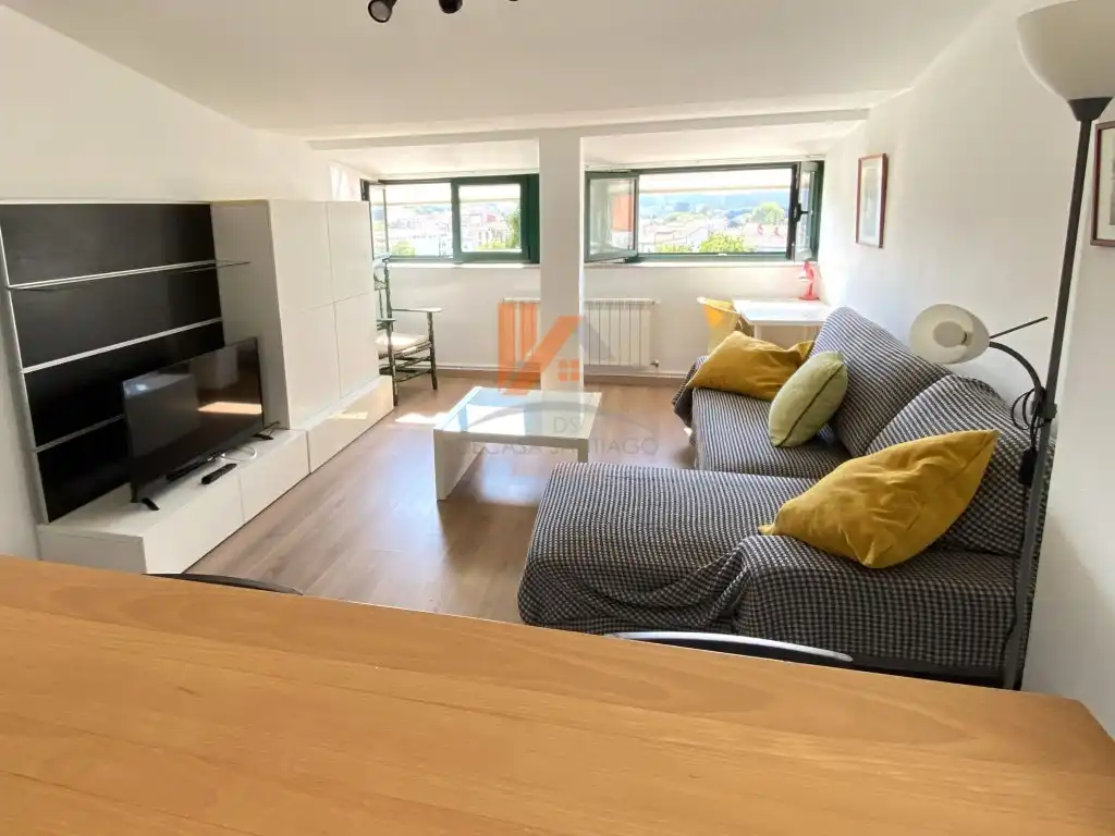 Sala de estar de Piso de alquiler en Santiago de Compostela  con Amueblado