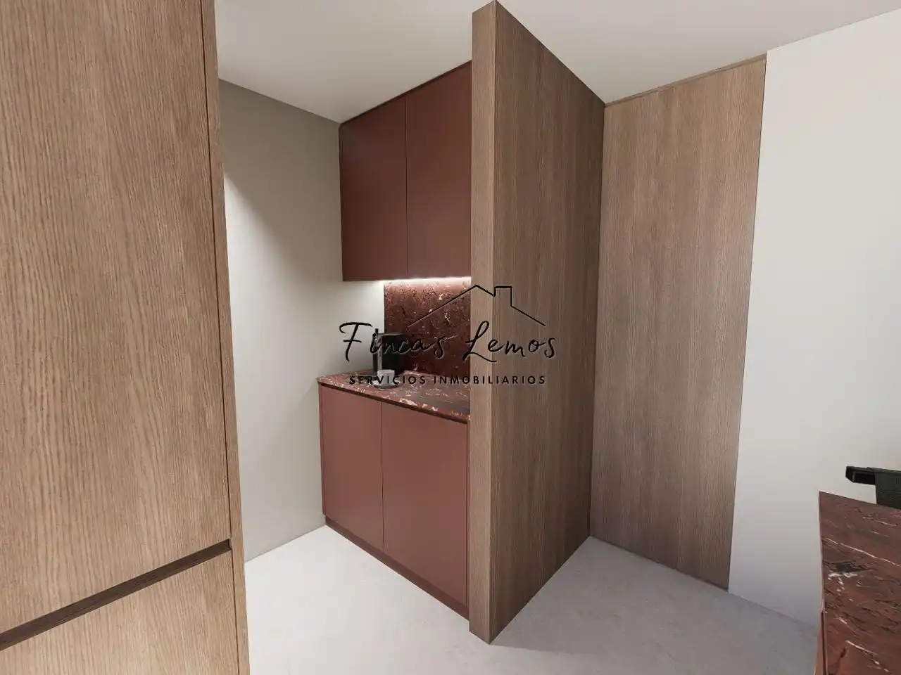 Kitchen of Flat for sale in Carballo  with Heating and Furnished