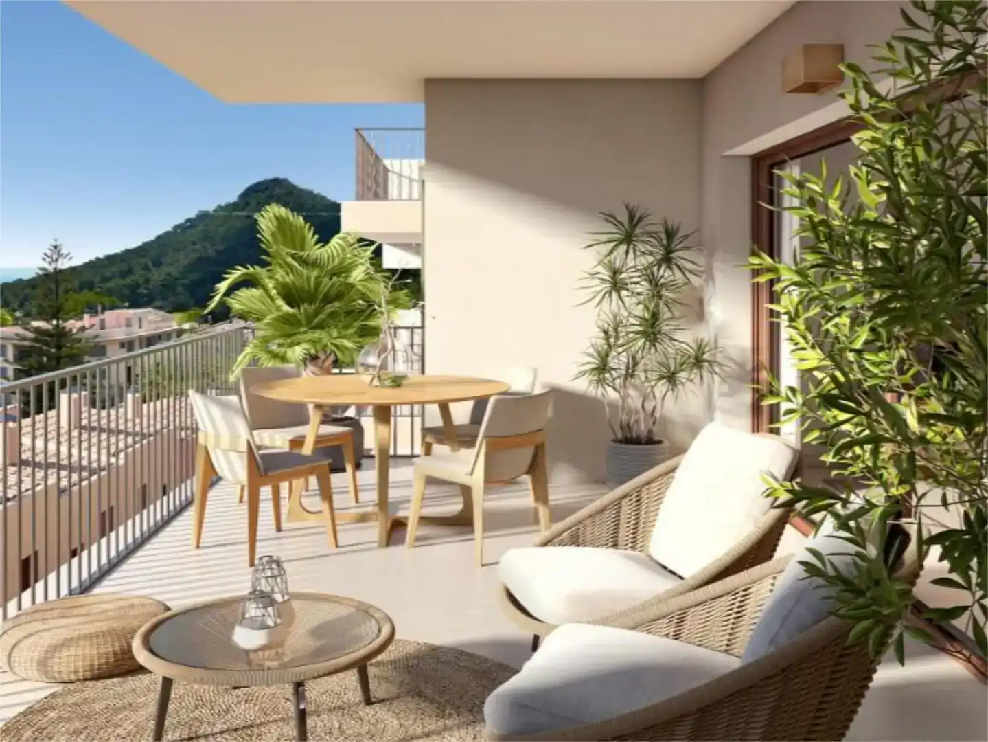 Terrasse von Wohnung zum Verkauf in Capdepera mit Klimaanlage, Schwimmbad und Balkon