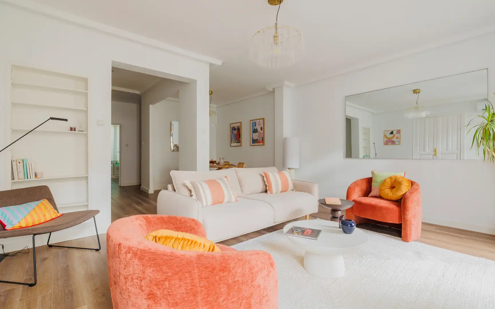 Sala de estar de Piso de alquiler en Madrid con Aire acondicionado, Calefacción y Amueblado