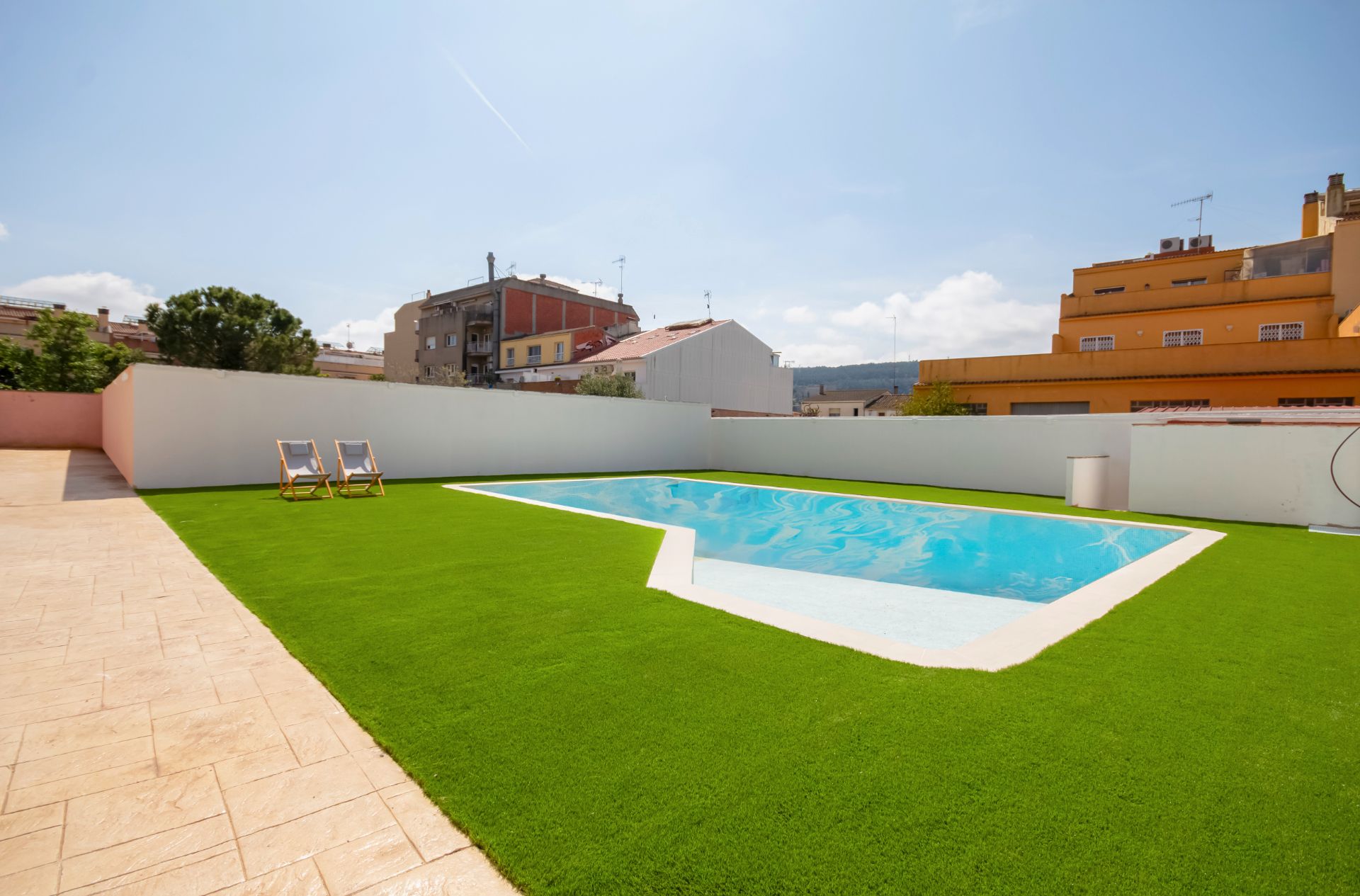 Swimming pool of Duplex for sale in Sant Martí Sarroca  with Parquet flooring, Terrace and Oven