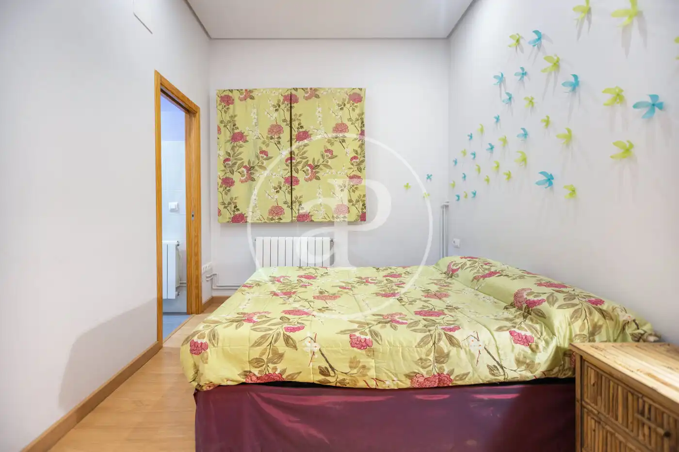 Schlafzimmer von Wohnung zur Miete in Valencia mit Klimaanlage, Heizung und Möbliert