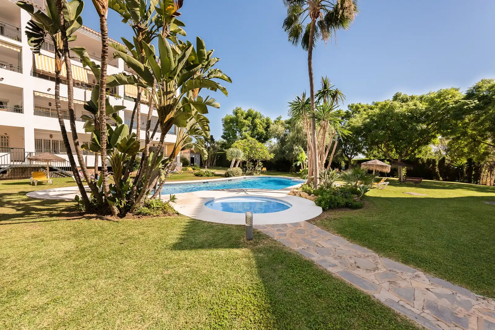 Jardín de Apartamento en venta en Mijas con Aire acondicionado, Terraza y Trastero