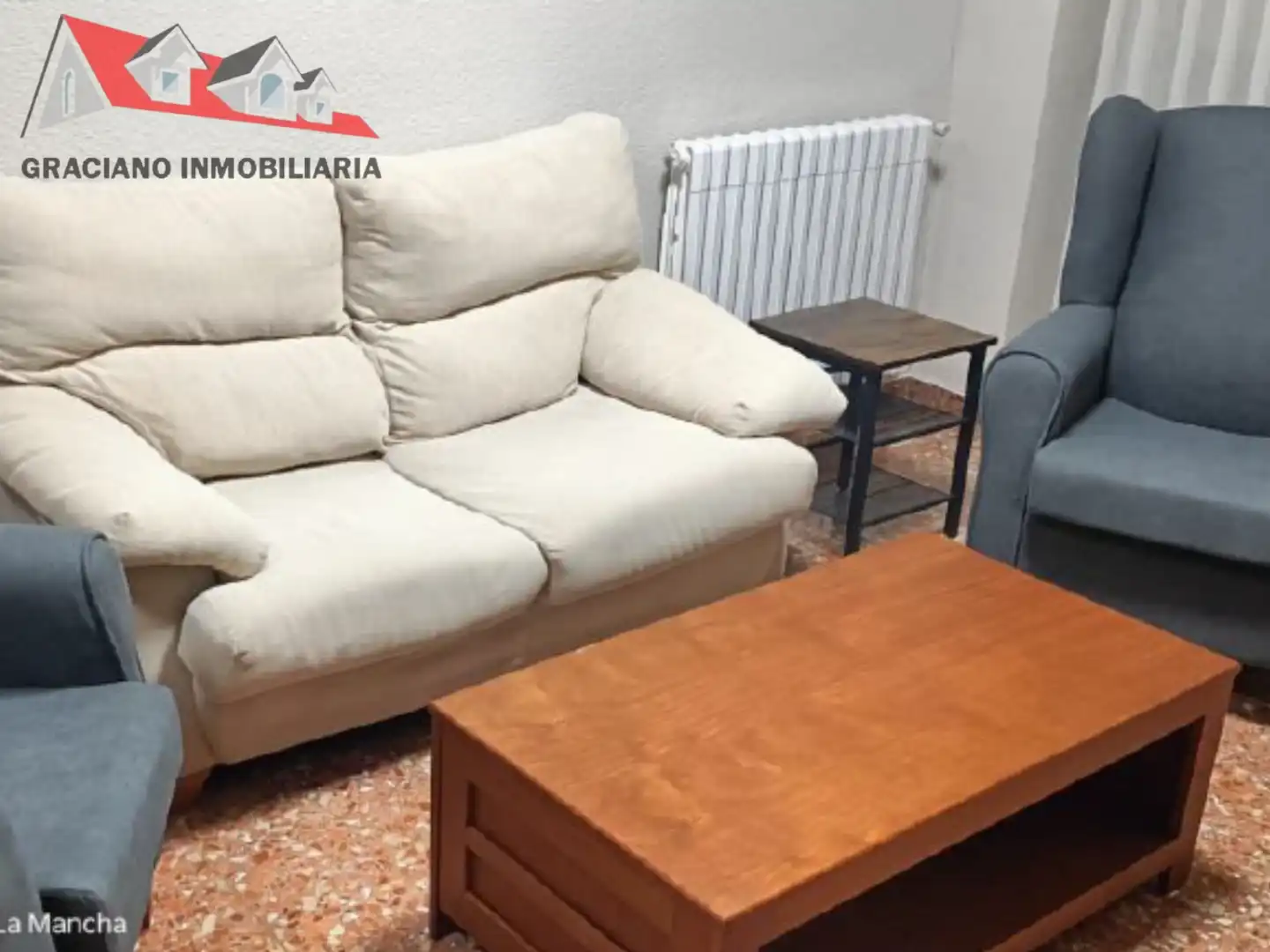 Sala de estar de Piso de alquiler en Albacete con Calefacción, Terraza y Amueblado