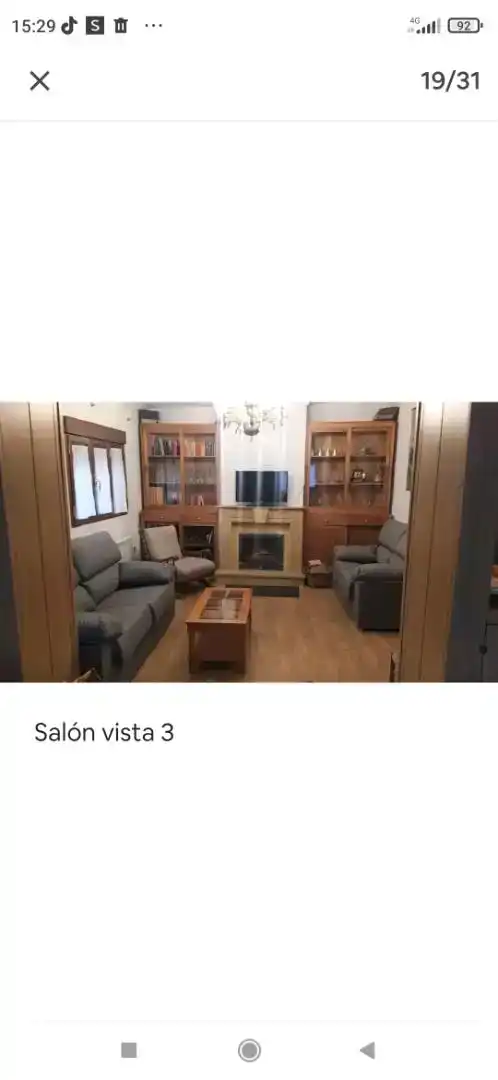 Sala d'estar de Casa adosada en venda en Medinaceli amb Jardí privat, Moblat i Forn