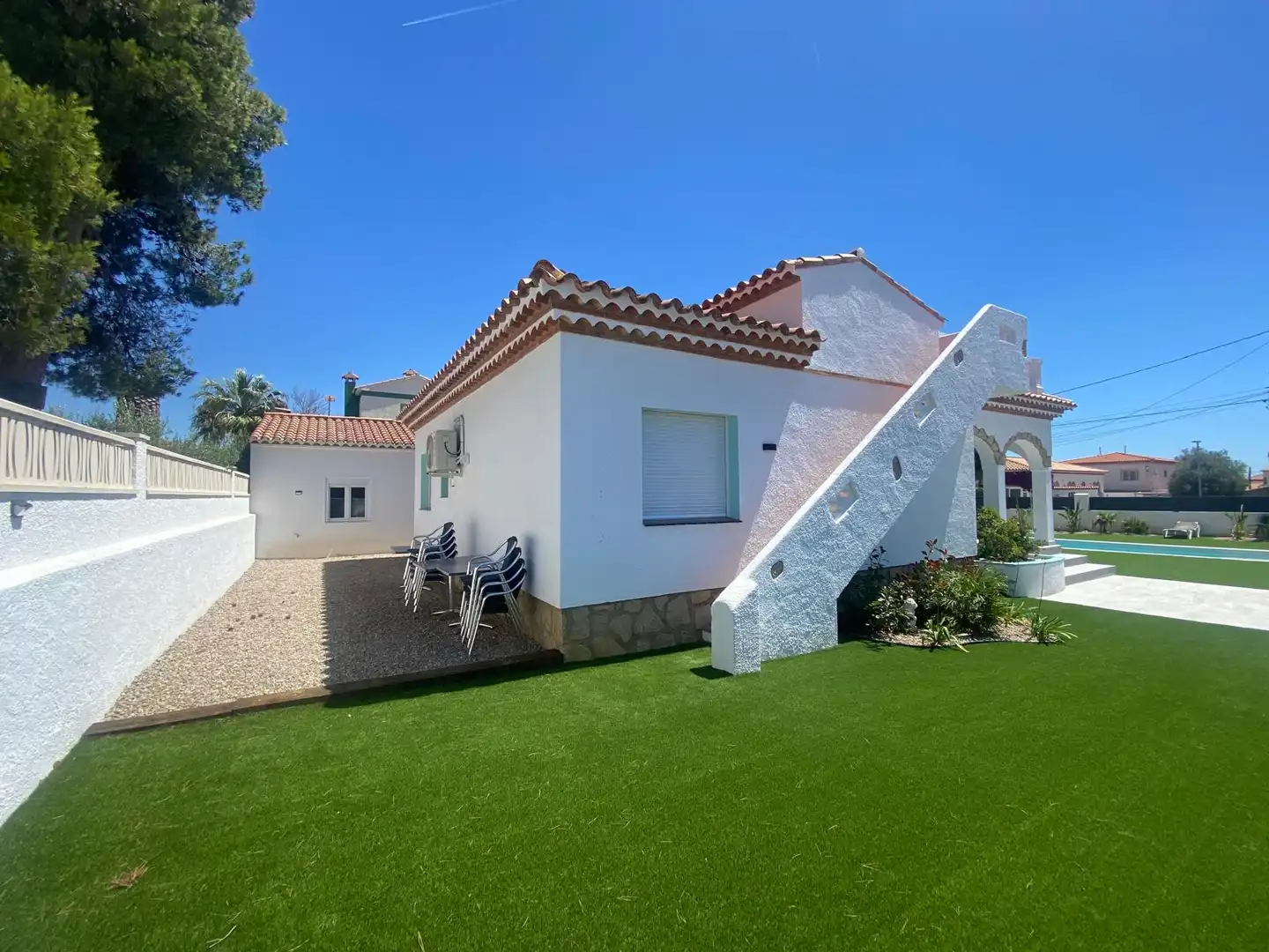 Jardí de Casa o xalet de lloguer en Mont-roig del Camp amb Aire condicionat, Calefacció i Jardí privat