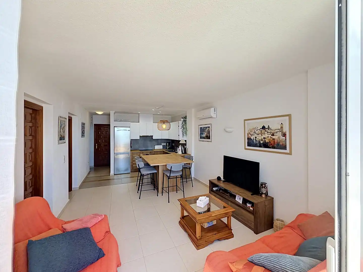 Sala de estar de Apartamento en venta en Benitachell / El Poble Nou de Benitatxell con Aire acondicionado, Calefacción y Terraza