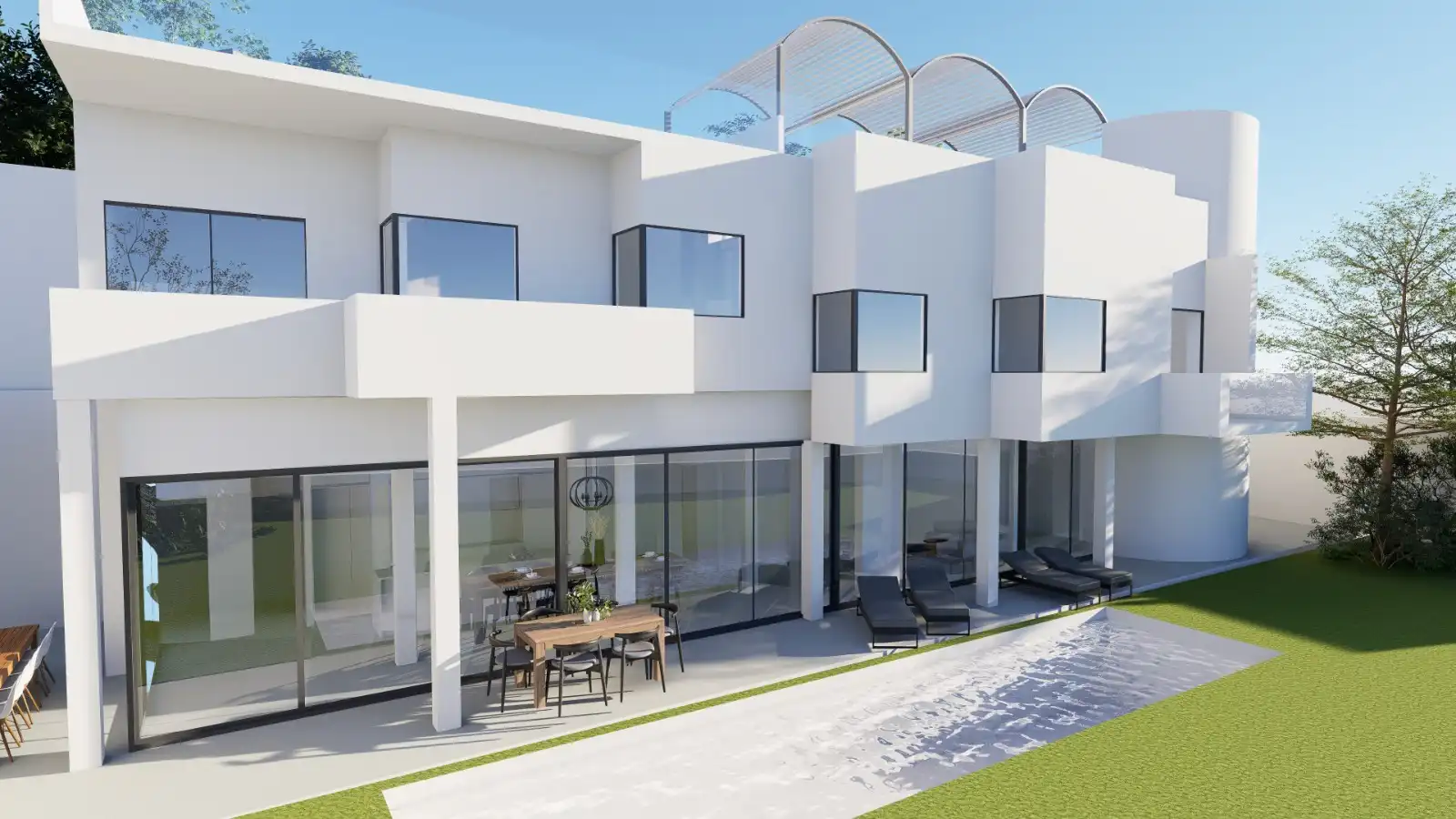 Vista exterior de Casa o chalet en venta en Málaga Capital con Jardín privado, Terraza y Piscina
