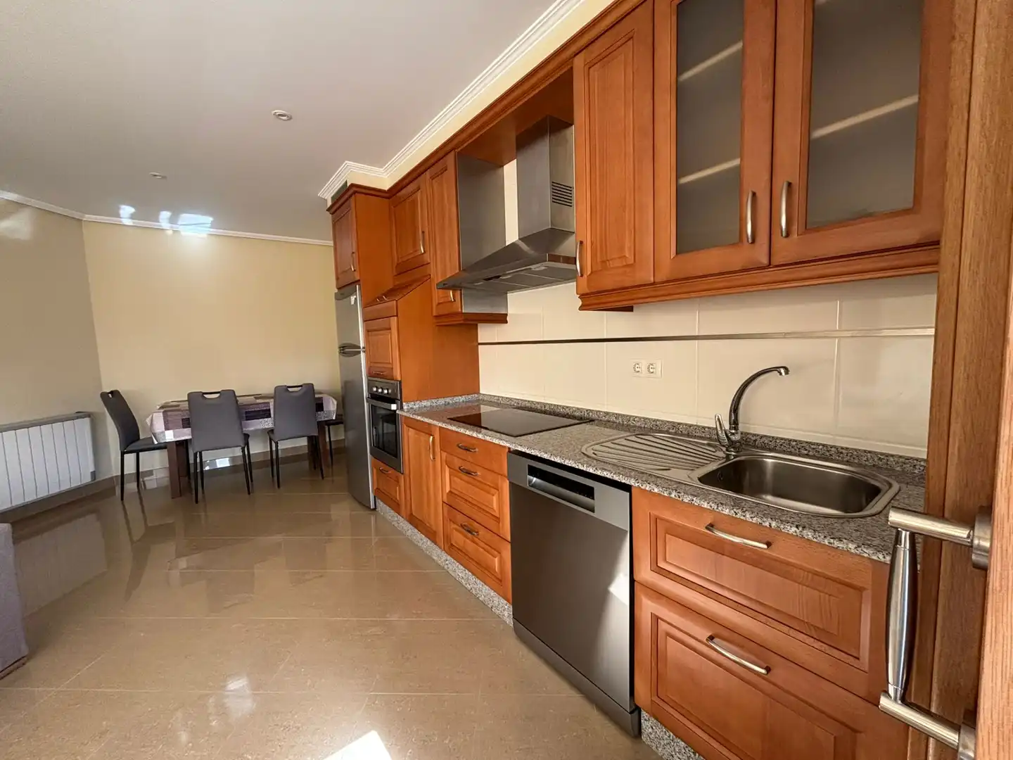 Kitchen of Flat for rent in Ferrol  with Heating, Parquet flooring and Furnished