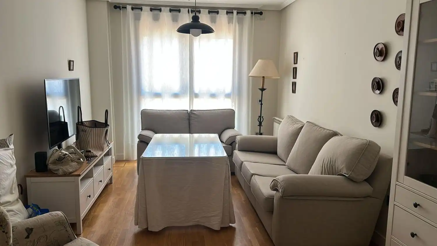 Wohnzimmer von Wohnung zur Miete in Badajoz mit Klimaanlage, Heizung und Parkett