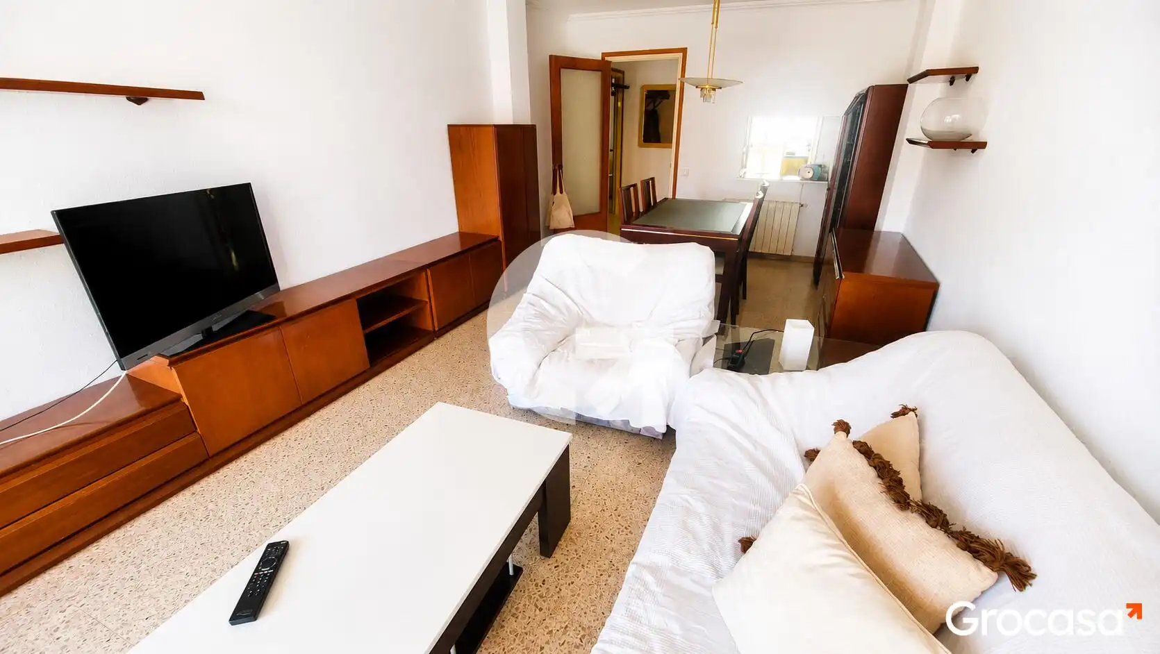 Sala de estar de Piso en venta en Vilanova i la Geltrú con Calefacción, Horno y Balcón