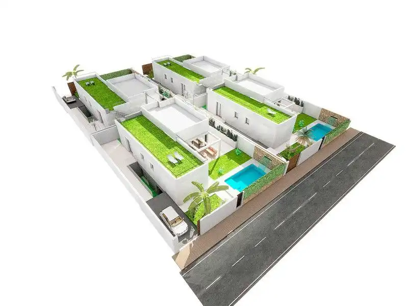Vista exterior de Casa o chalet en venta en Rojales con Jardín privado, Terraza y Piscina