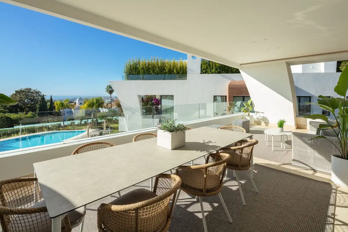 Terrace of Duplexes for sale in Marbella  with Air Conditioner and Community pool