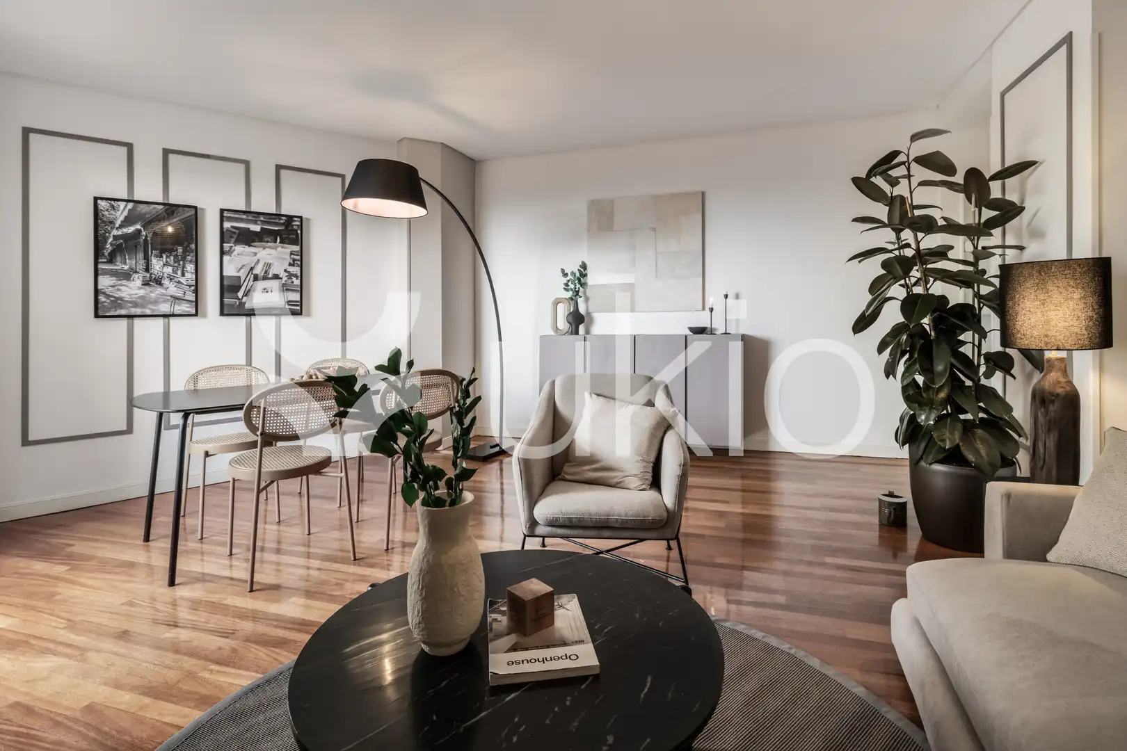 Sala de estar de Apartamento de alquiler en Madrid con Aire acondicionado, Calefacción y Amueblado