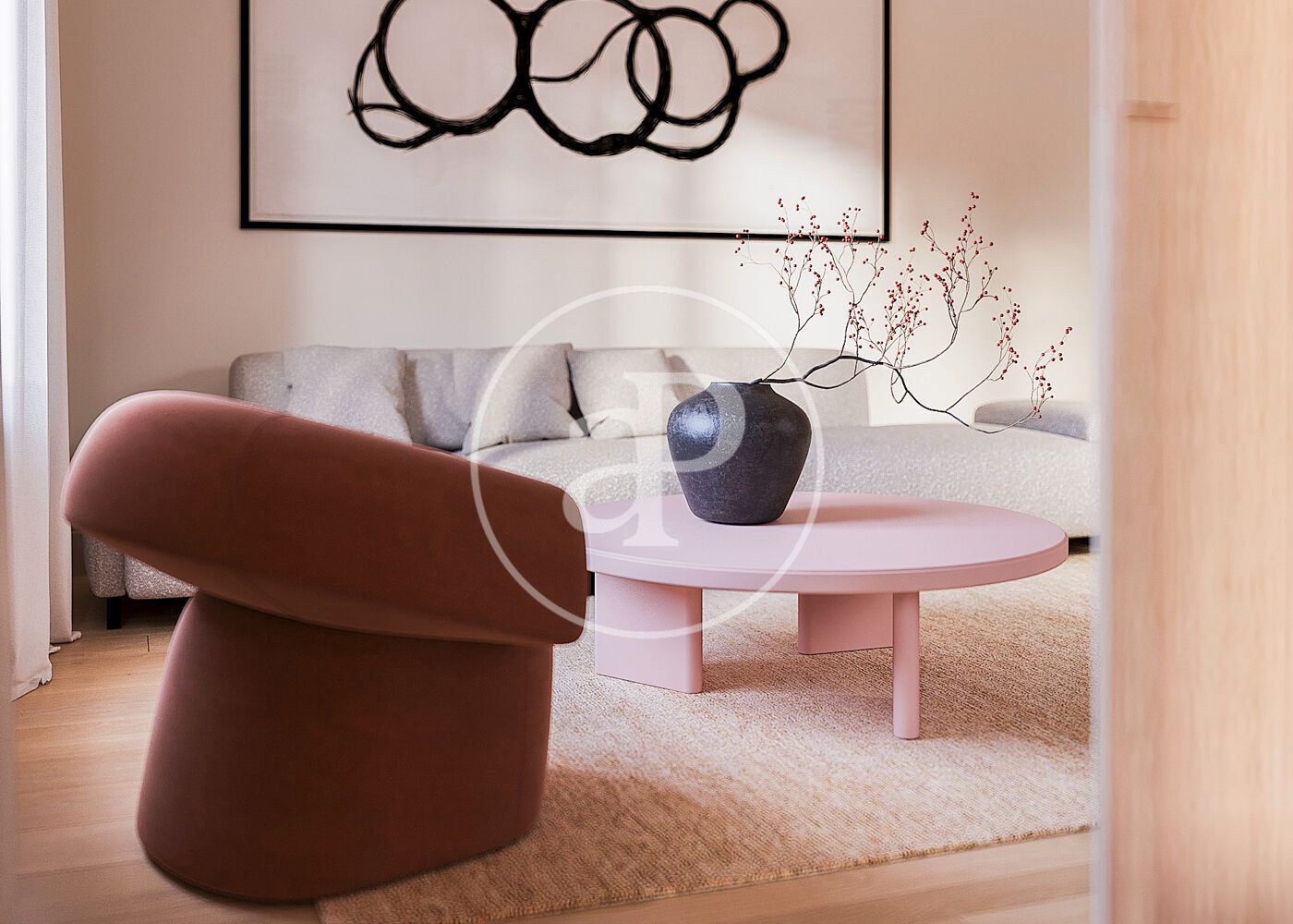 Living room of Flat for sale in  Barcelona Capital  with Heating