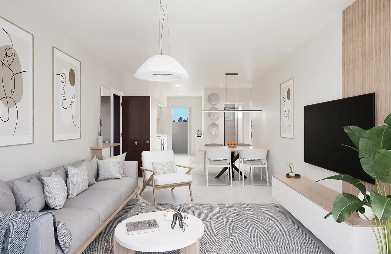 Sala de estar de Apartamento en venta en Pilar de la Horadada con Aire acondicionado, Calefacción y Terraza