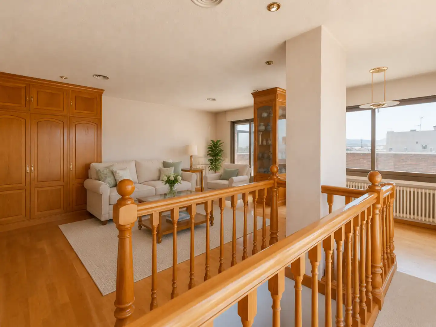 Living room of Attic for sale in  Pamplona / Iruña  with Heating, Parquet flooring and Terrace