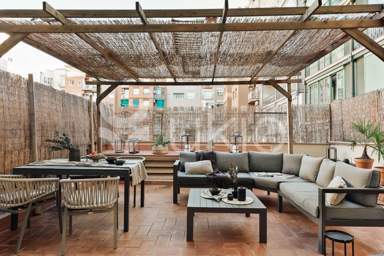 Terrace of Apartments for rent in Barcelona  with Air Conditioner, Terrace and Furnished