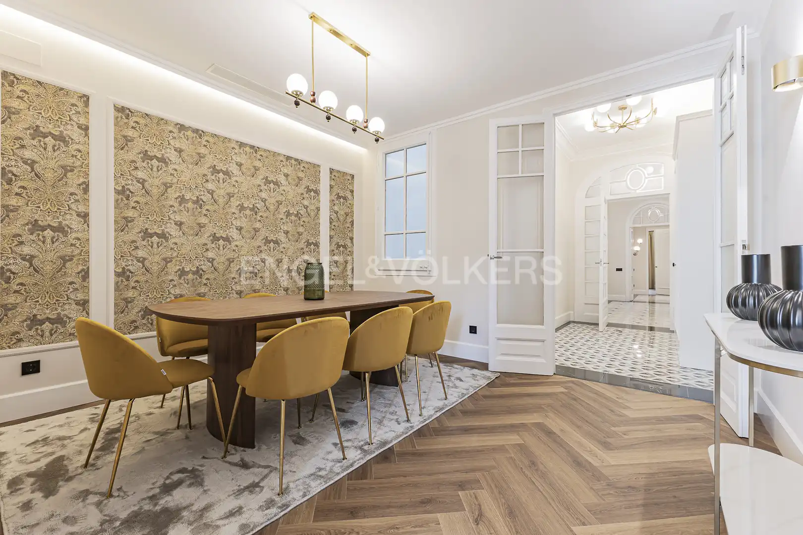 Comedor de Piso de alquiler en Barcelona con Aire acondicionado, Calefacción y Parquet