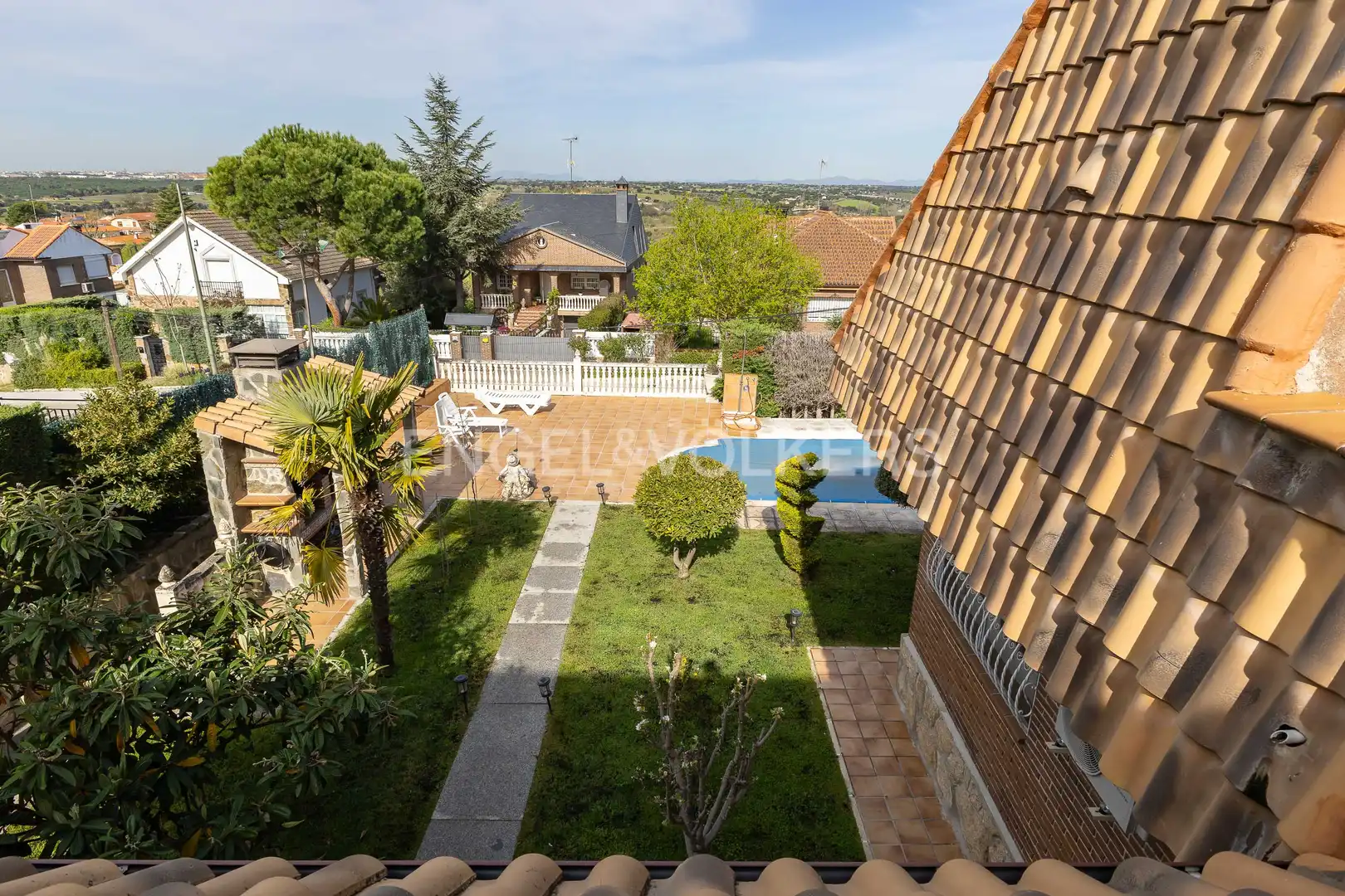 Terraza de Casa o chalet en venta en Móstoles con Calefacción, Jardín privado y Terraza