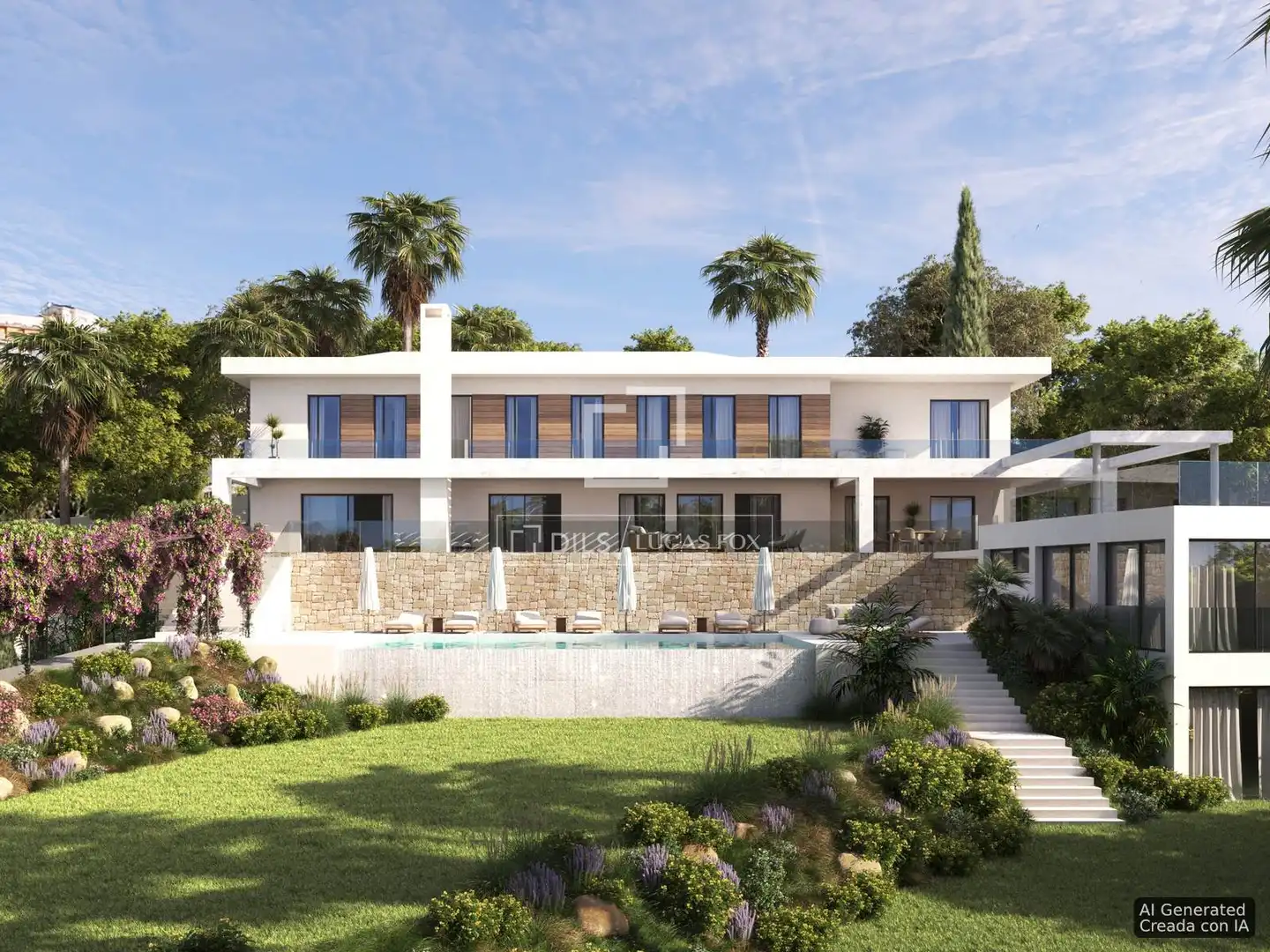 Vista exterior de Casa o chalet en venta en Rincón de la Victoria con Aire acondicionado, Jardín privado y Piscina
