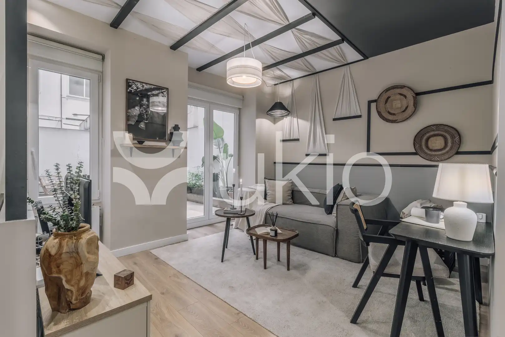 Wohnzimmer von Wohnungen zur Miete in Madrid mit Klimaanlage, Heizung und Terrasse
