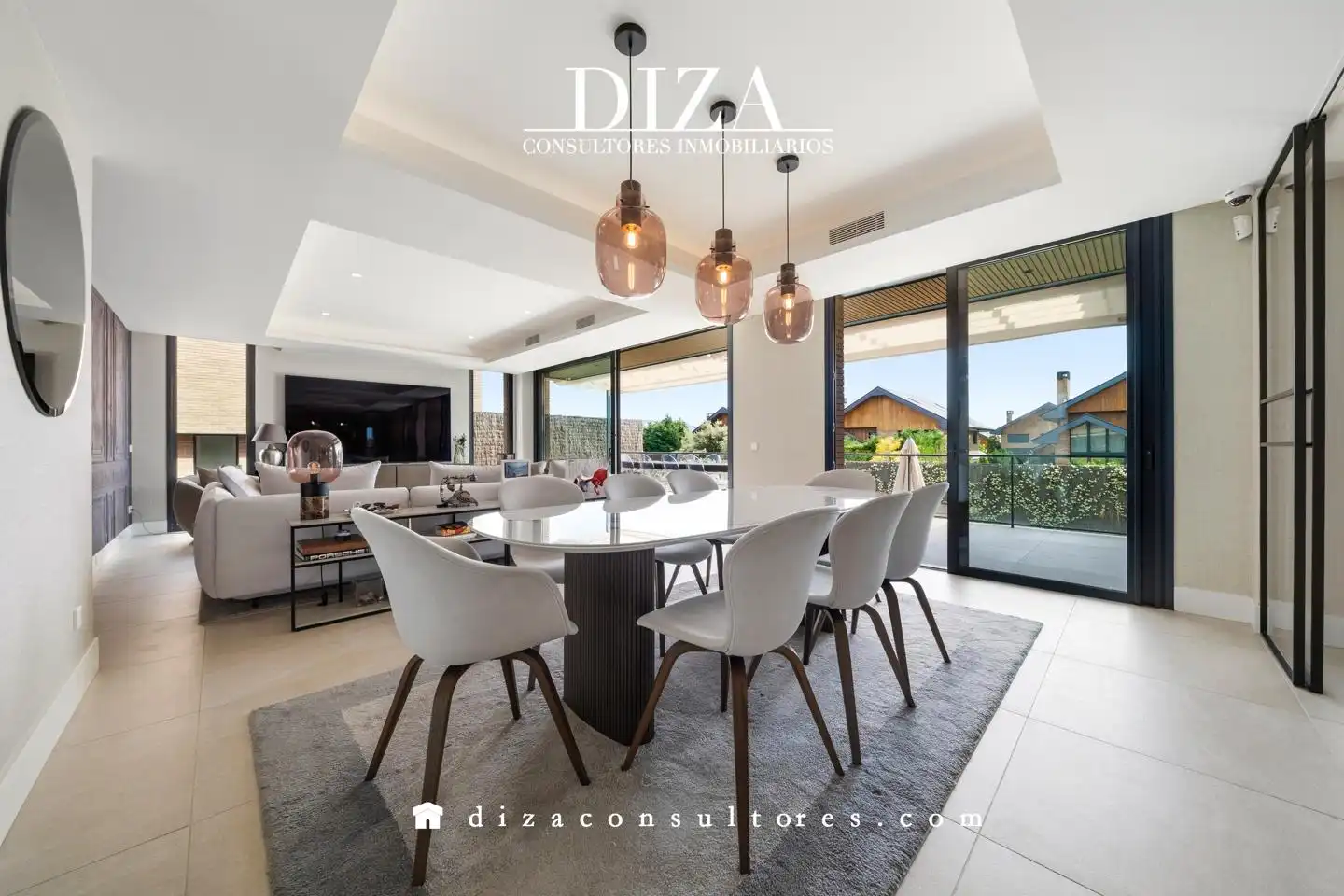 Dining room of Houses for sale in Las Rozas de Madrid  with Air Conditioner, Heating and Private garden