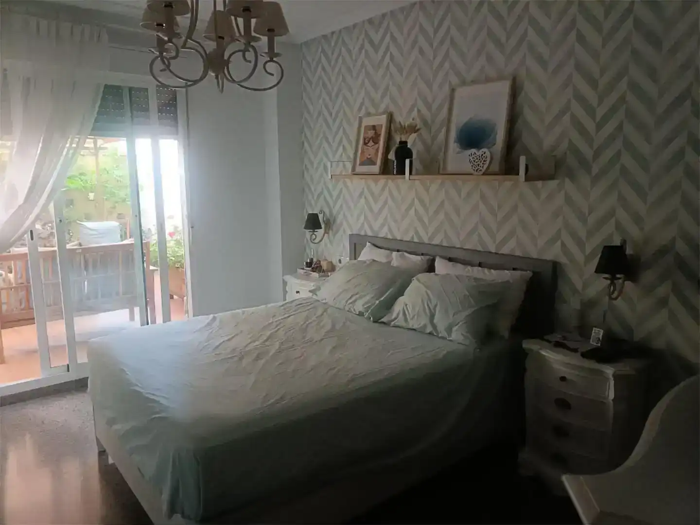 Bedroom of Flat for sale in Petrer  with Air Conditioner, Private garden and Storage room