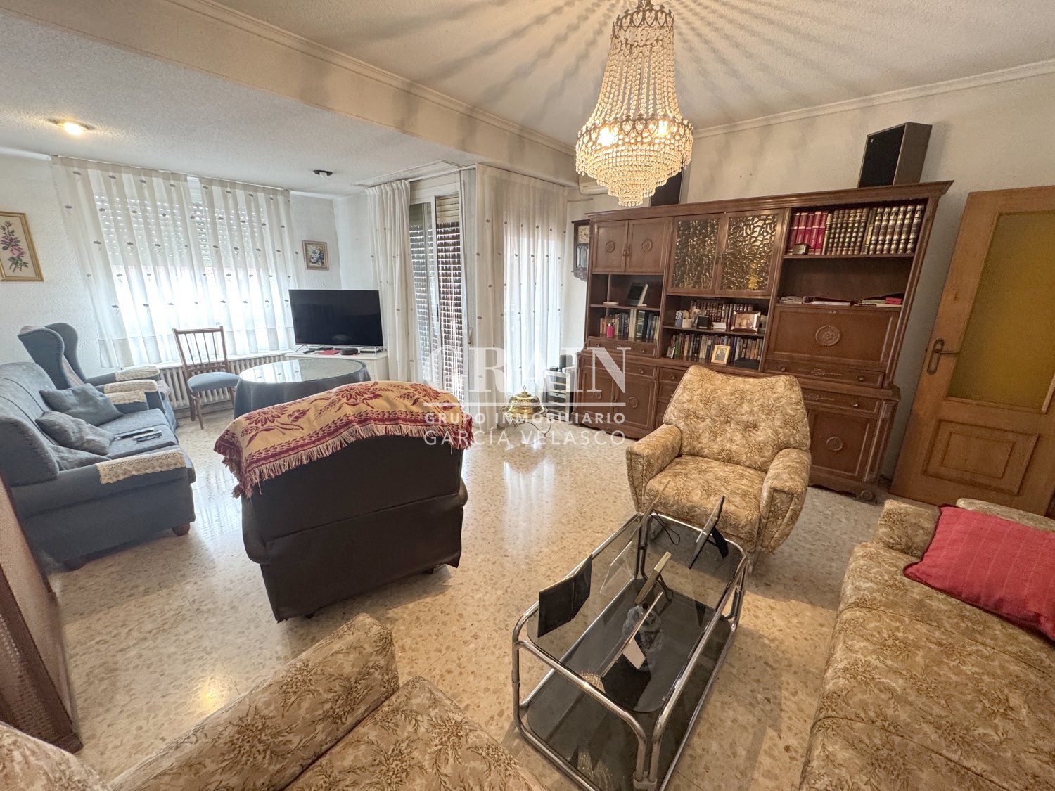 Living room of Flat for sale in  Albacete Capital  with Air Conditioner, Heating and Storage room