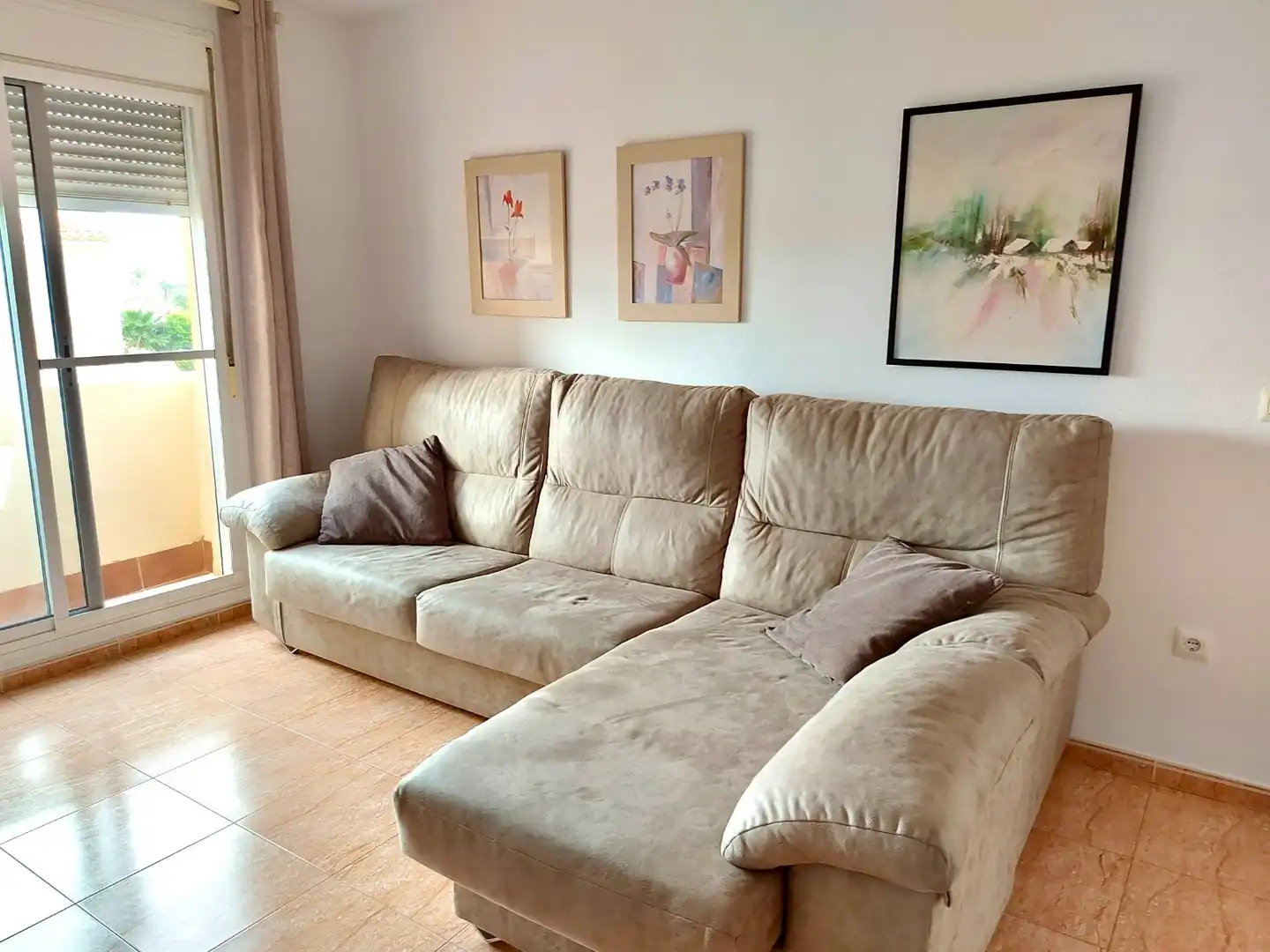 Living room of Flat for rent in El Ejido  with Air Conditioner, Heating and Private garden