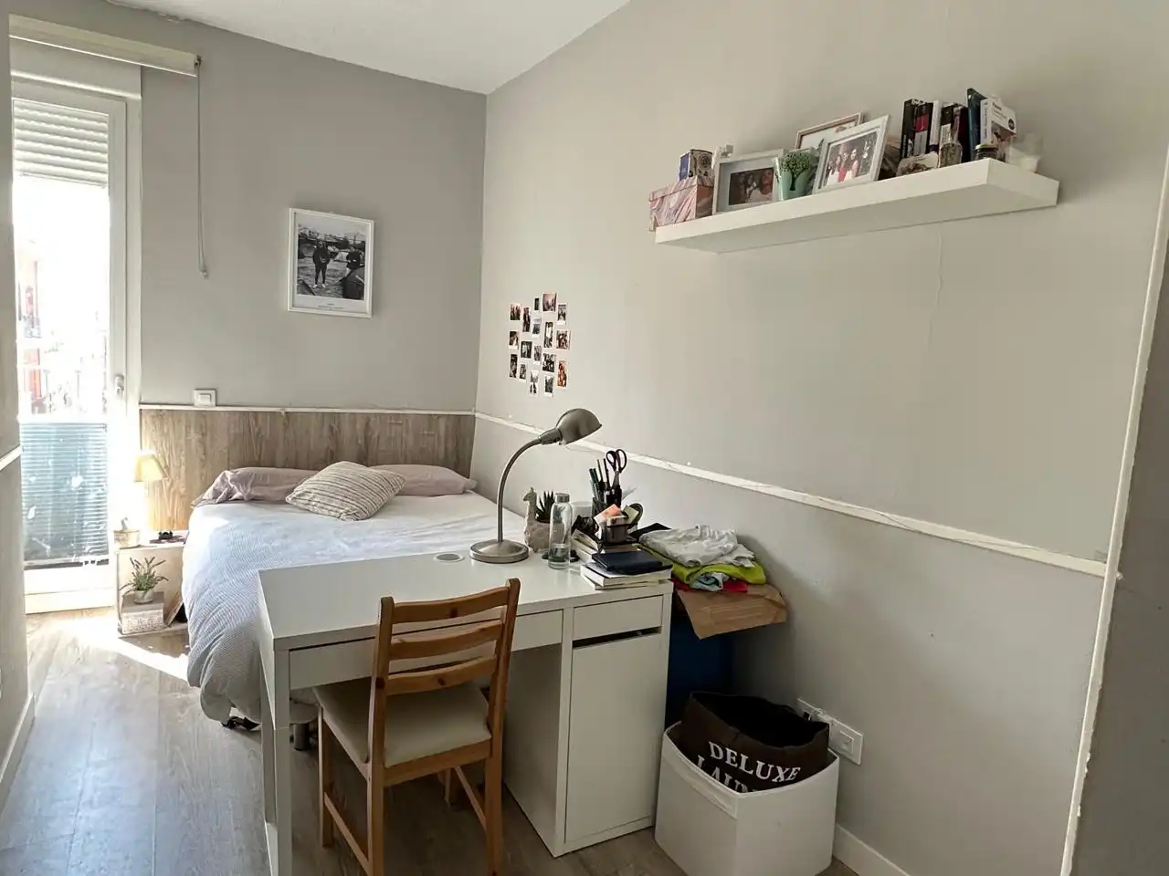 Schlafzimmer von Wohnung zur Miete in Madrid mit Klimaanlage, Möbliert und Balkon