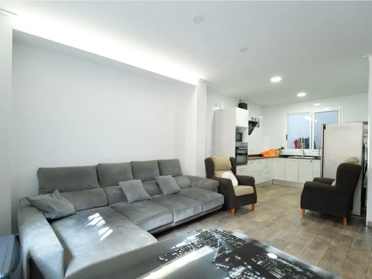 Sala de estar de Piso en venta en Carlet con Jardín privado, Terraza y Amueblado