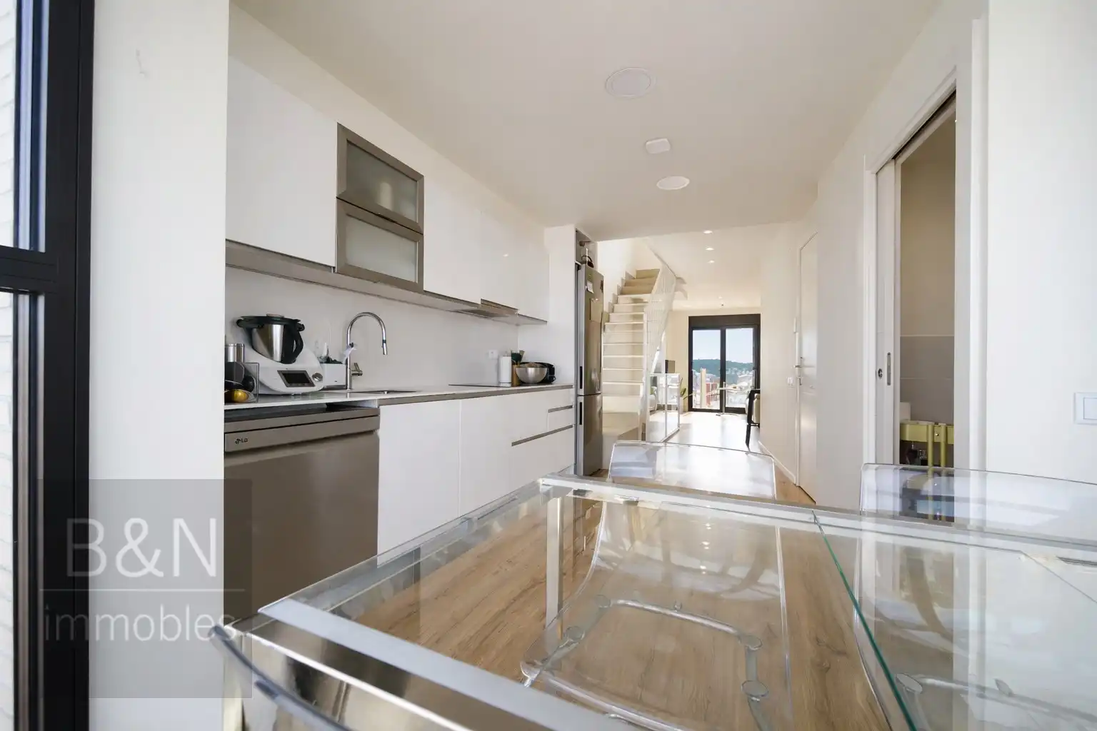 Cocina de Dúplex en venta en Terrassa con Aire acondicionado, Calefacción y Terraza