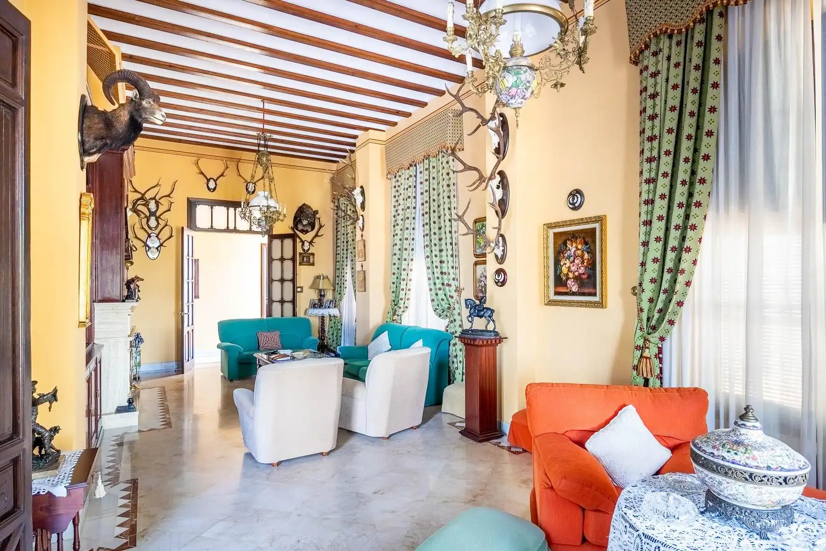 Wohnzimmer von Country house zum Verkauf in Villalba del Alcor mit Klimaanlage, Privatgarten und Abstellraum