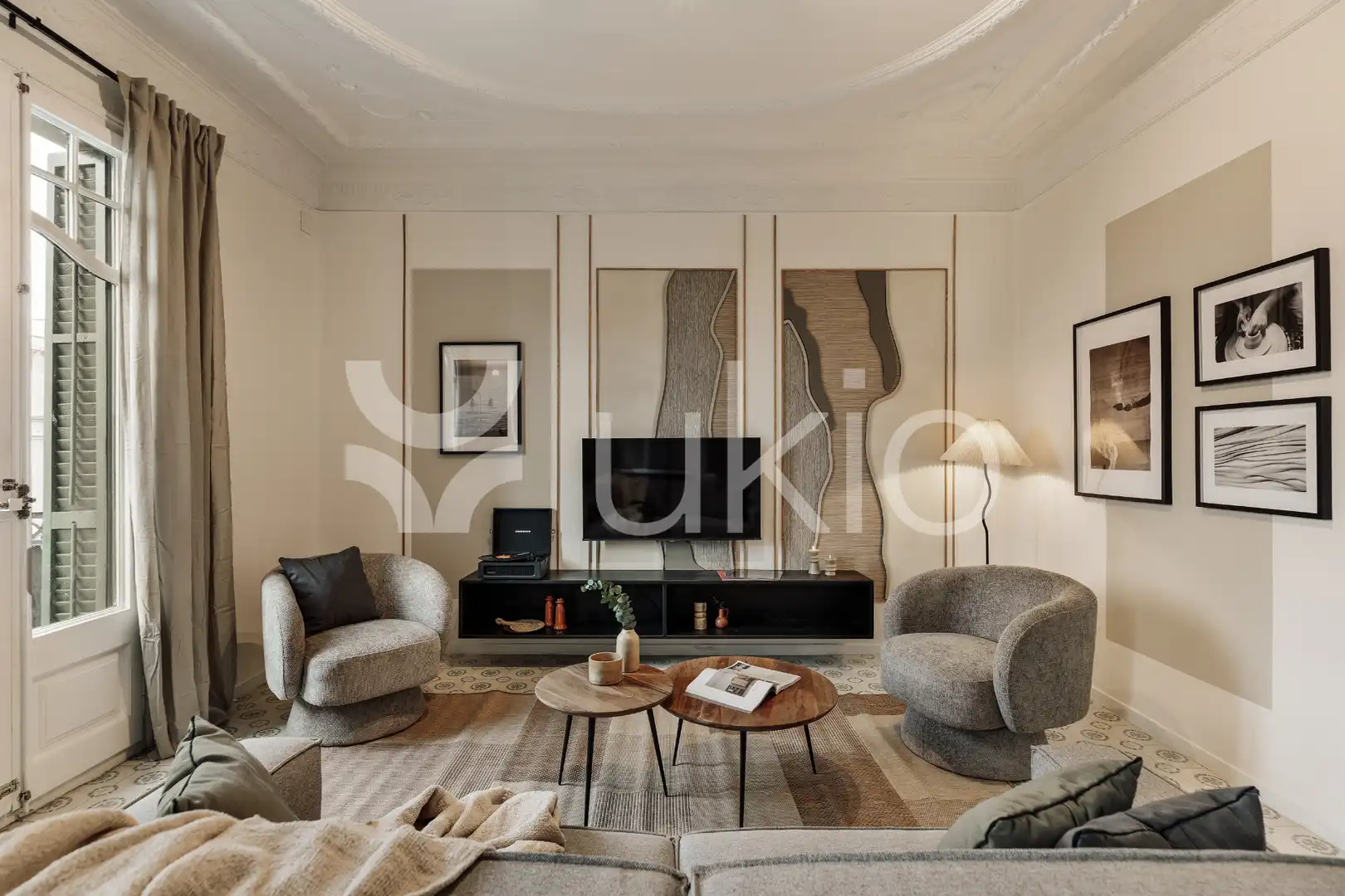 Living room of Apartments for rent in Barcelona  with Air Conditioner, Heating and Furnished