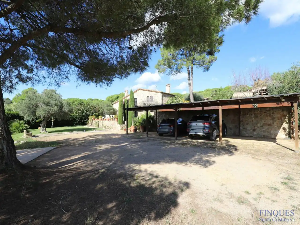 Jardí de Finca rústica en venda en Santa Cristina d'Aro amb Aire condicionat, Calefacció i Jardí privat