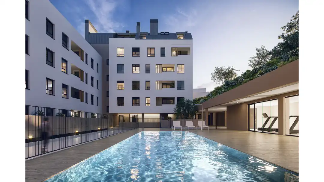 Swimming pool of Flat for sale in Oviedo   with Heating, Terrace and Storage room