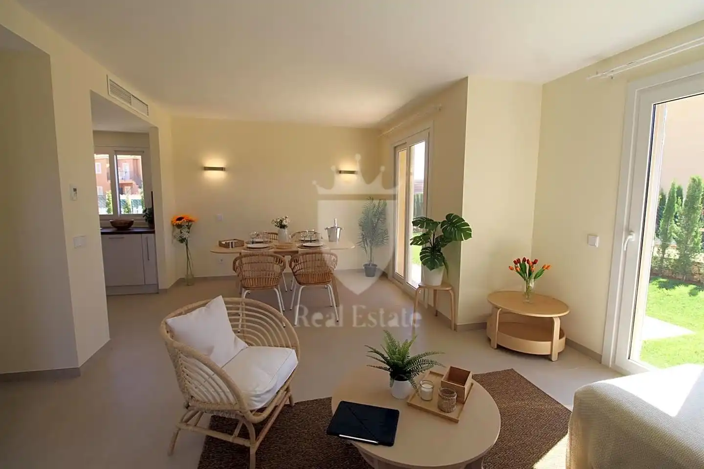 Sala d'estar de Casa o xalet en venda en Campos amb Aire condicionat, Jardí privat i Terrassa